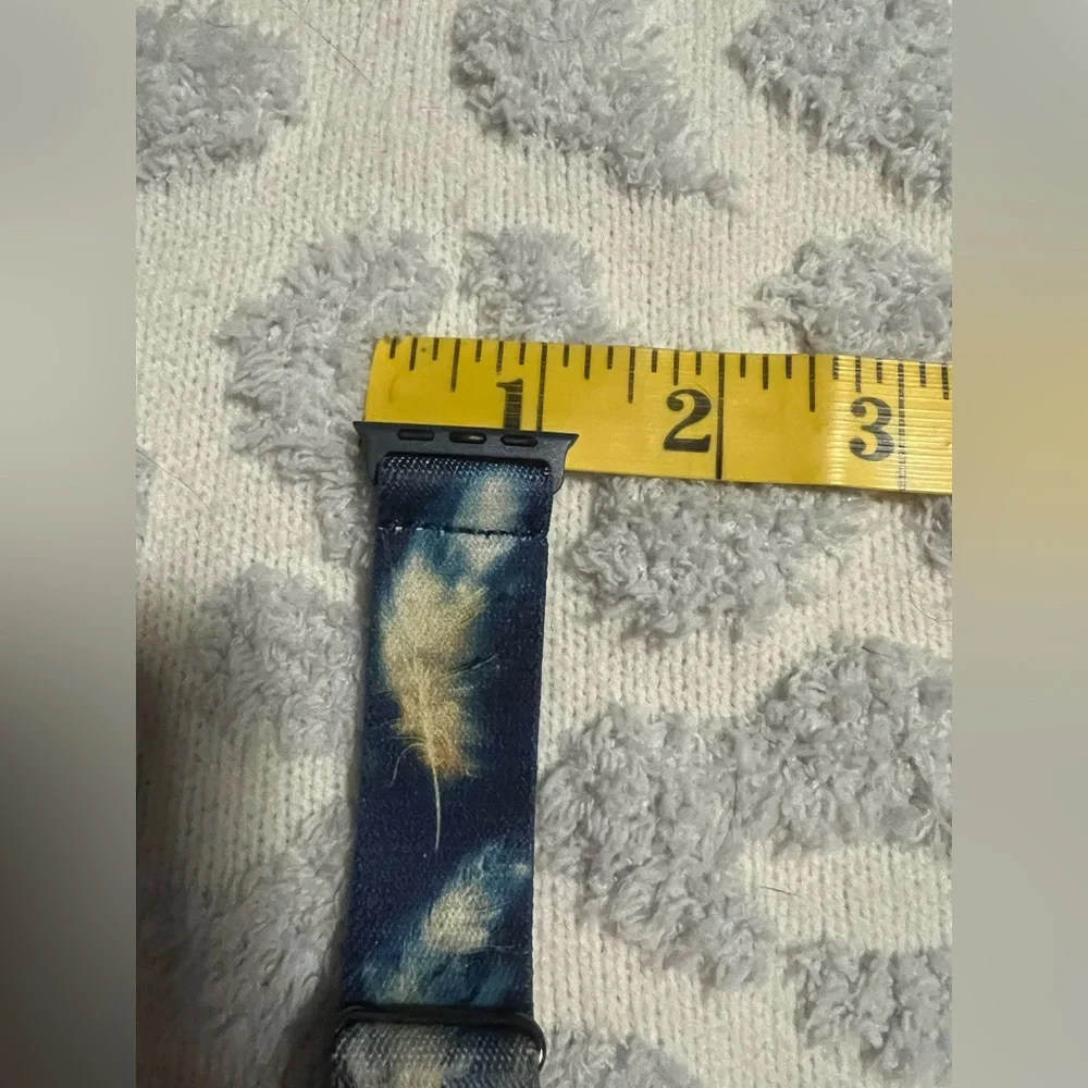 Navy Feather Design Watch Band